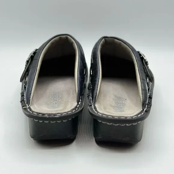 Alegria Women's Seville Clog Blue Croc Leather - Picture 5 of 9